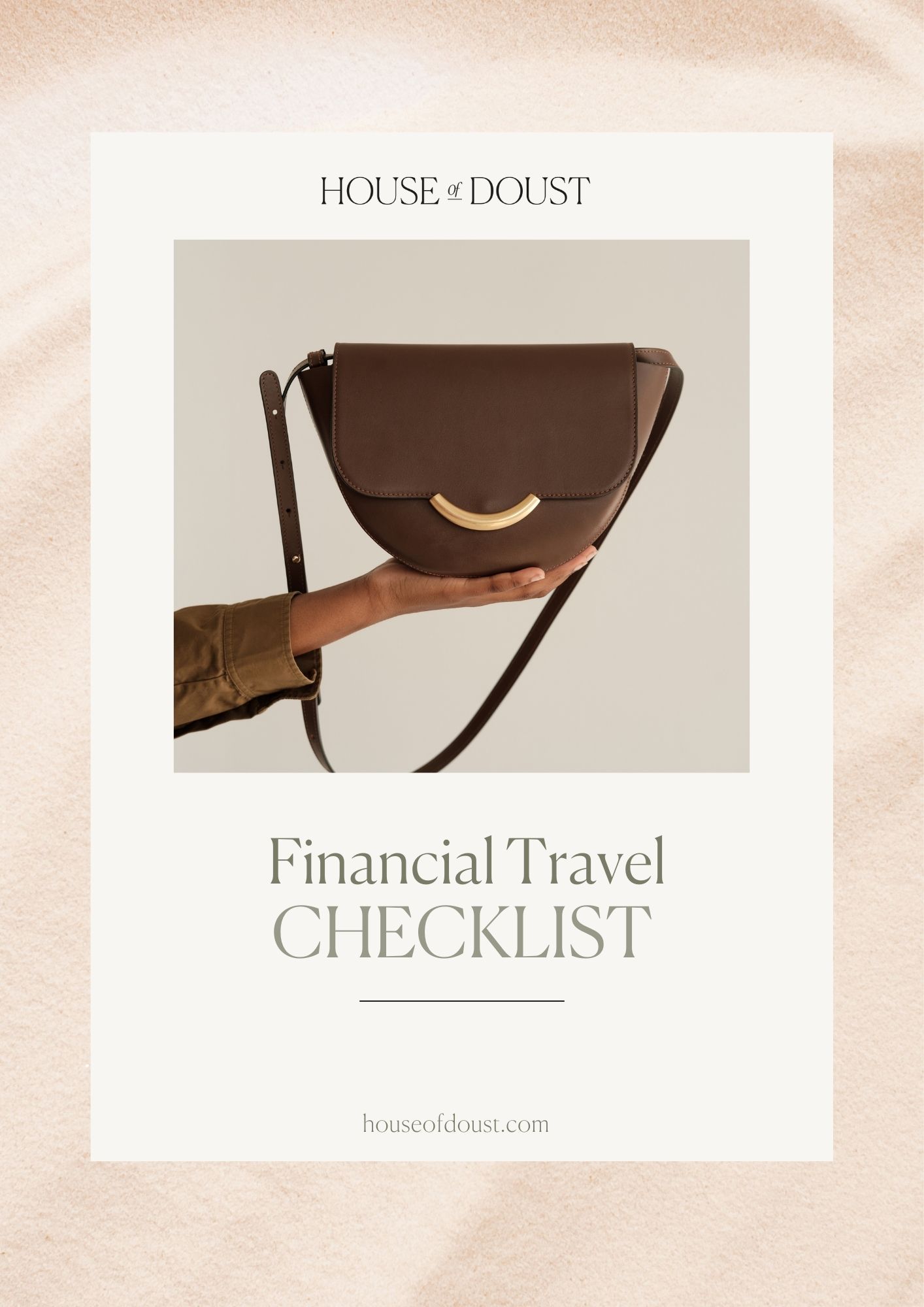 PDF document titled ‘Financial Travel Checklist’, illustrating the complete downloadable guide to preparing for an overseas trip step by step.